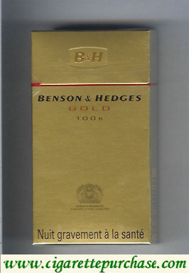 Benson and Hedges Gold 100s cigarettes France and England
